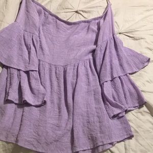 Romantic Lavender off the shoulder top